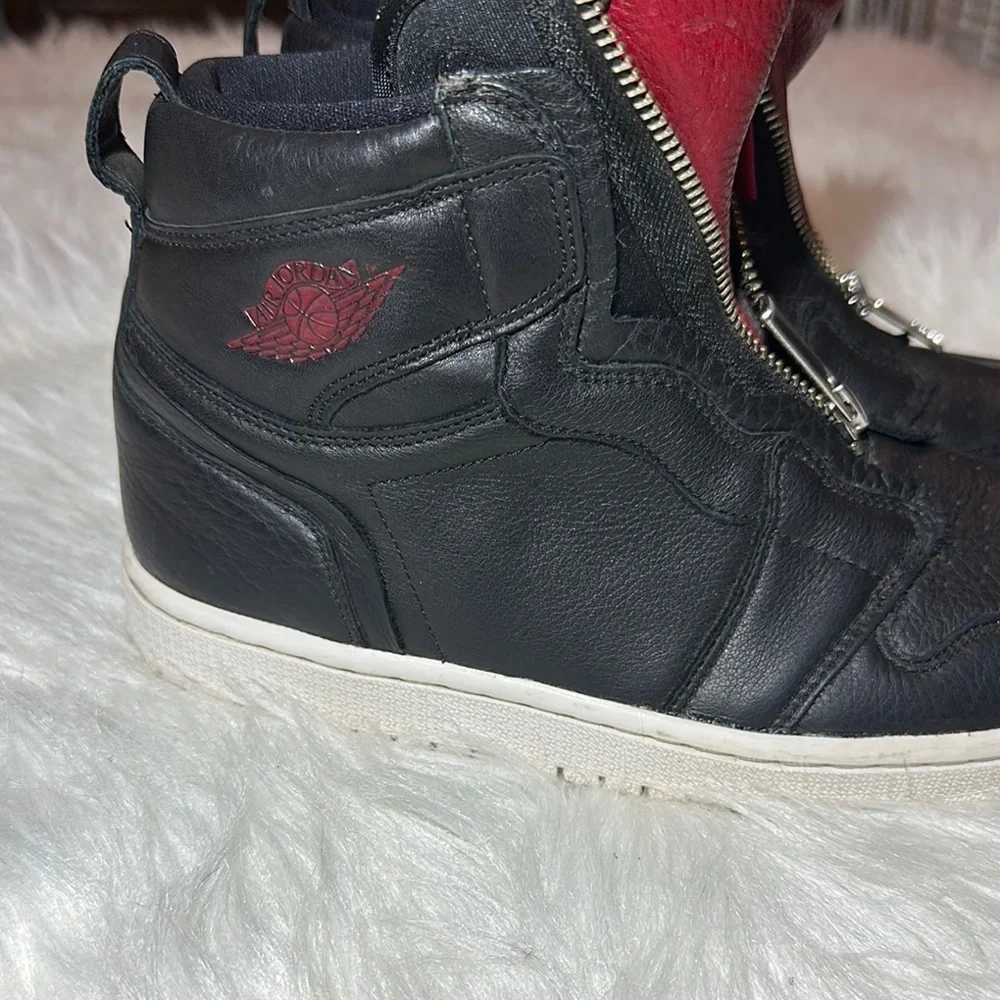 Nike Black and White AirJordan Retro zip